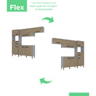 Cozinha Compacta 4 Peças Com Aéreo Geladeira Zoey Casa 812