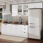 Cozinha Compacta 4 Peças Com Aéreo Para Geladeira Emily  Bran