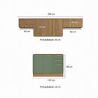 Cozinha Compacta 4 Peças Com Balcão E Armários Botanic Noguei