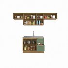 Cozinha Compacta 4 Peças Com Balcão E Armários Botanic Noguei