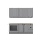 Cozinha Compacta 4 Peças Com Balcão Para Forno De Embutir Emi