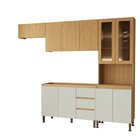 Cozinha Compacta 4 Peças Com Cristaleira Rebeca Mel/off White