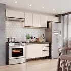 Cozinha Compacta 4 Peças Com Duplo Aéreo Basculante 100% Mdf