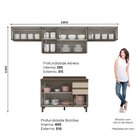 Cozinha Compacta 4 Peças Com Duplo Aéreo Basculante 100% Mdf