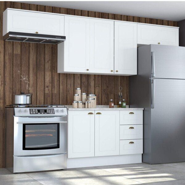 Cozinha Compacta 4 Peças Com Duplo Aéreo Emily Espresso Móvei