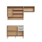 Cozinha Compacta 4 Peças Com Nicho Decorativo Isabelle Freijó