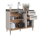 Cozinha Compacta 4 Peças Com Nicho Decorativo Isabelle Freijó