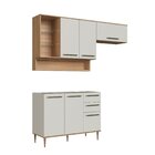 Cozinha Compacta 4 Peças Com Nicho Decorativo Isabelle Freijó