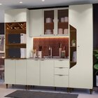 Cozinha Compacta 4 Peças Com Paneleiro Alina Espresso Móveis