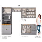 Cozinha Compacta 4 Peças com Paneleiro Torre Quente Amy Casa