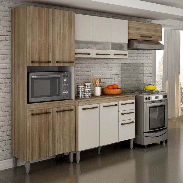 Cozinha Compacta 4 Peças Com Tampo Alice Chf Móveis