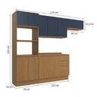 Cozinha Compacta 4 Peças Com Tampo E Torre Quente Ciela  Azul