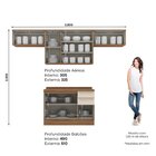 Cozinha Compacta 4 Peças Com Tampo Yasmin Espresso Móveis Nat