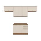 Cozinha Compacta 4 Peças Com Tampo Yasmin Espresso Móveis Nat