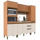 Cozinha Compacta 4 Peças Com Torre Quente Paneleiro E Aéreo R