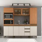 Cozinha Compacta 4 Peças Com Torre Quente Paneleiro E Vidro R