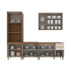 Cozinha Compacta 4 Peças Com Torre Quente Yasmin Espresso Móv