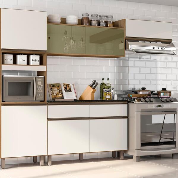 Cozinha Compacta 4 Peças Cuiabá Carvalho Off-white