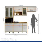Cozinha Compacta 4 Peças Detalhe Vidro Áustria  Cinamomo/off