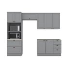 Cozinha Compacta 4 Peças Emily Cinza/calcare