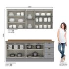 Cozinha Compacta 4 Peças Emily Cinza/nature