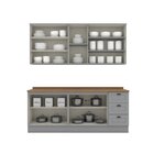 Cozinha Compacta 4 Peças Emily Cinza/nature