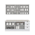 Cozinha Compacta 4 Peças Emily Espresso Móveis Branco Hp/calc