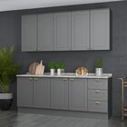 Cozinha Compacta 4 Peças Emily Espresso Móveis Cinza/calcare