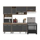 Cozinha Compacta 4 Peças Newark Carvalho Grafite