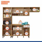 Cozinha Compacta 4 Peças Zafira Cinamomo/off White