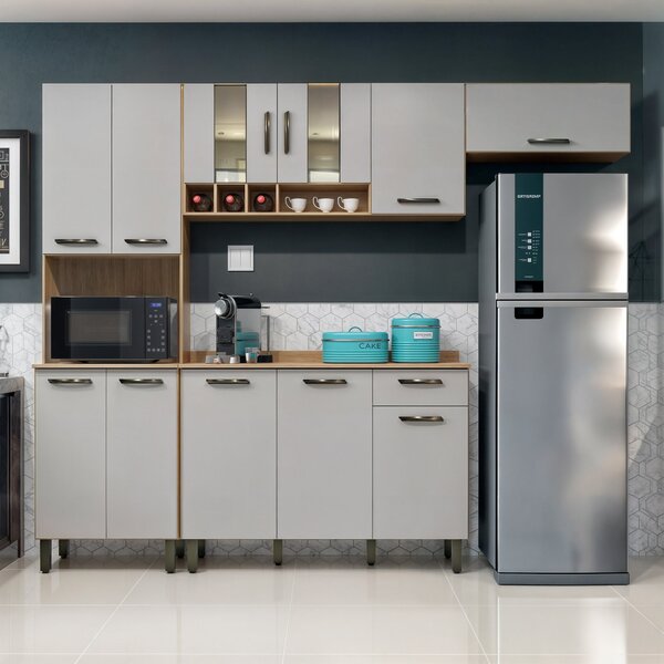 Cozinha Compacta 4 Peças Zafira Cinamomo/off White