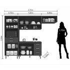 Cozinha Compacta 4 Peças Zoe Malbec/branco -  Moveis Arapongas