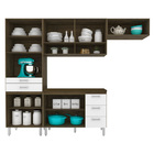 Cozinha Compacta 4 Peças Zoe Malbec/branco -  Moveis Arapongas