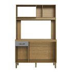 Cozinha Compacta 4 Portas ,1 Gaveta E 1 Nicho Para Forno Ipê/