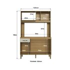 Cozinha Compacta 4 Portas ,1 Gaveta E 1 Nicho Para Forno Ipê/