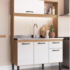 Cozinha Compacta 4 Portas 1 Gaveta 1 Nicho Katy Freijo/branco