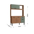 Cozinha Compacta 4 Portas 1 Gaveta 1 Nicho Katy Freijó/oliva