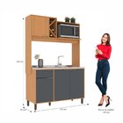 Cozinha Compacta 4 Portas 1 Gaveta 1 Nicho Para Forno Sophia