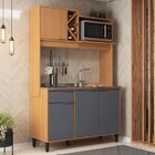 Cozinha Compacta 4 Portas 1 Gaveta 1 Nicho Para Forno Sophia