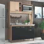 Cozinha Compacta 4 Portas 1 Gaveta 1 Nicho Para Forno Yara  C