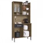 Cozinha Compacta 4 Portas 1 Gaveta Ac4100 Wood/preto - Deciba