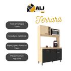 Cozinha Compacta 4 Portas 1 Gaveta Com Tampo -ferrara Carvalh