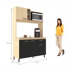 Cozinha Compacta 4 Portas 1 Gaveta Com Tampo -ferrara Carvalh