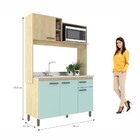 Cozinha Compacta 4 Portas 1 Gaveta Ferrara Carvalho/pistache-