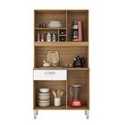 Cozinha Compacta 4 Portas 1 Gaveta Malta  Amendola Touch/bran