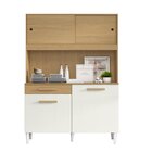 Cozinha Compacta 4 Portas 1 Gaveta Roma Atacama/off-white