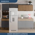 Cozinha Compacta 4 Portas 1 Gaveta Vittoria Ipê Wood/ Grafite
