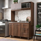 Cozinha Compacta 4 Portas 1 Prateleira Mdp 15 Mm J Carvalho