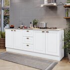 Cozinha Compacta 4 Portas 3 Gavetas Emily Branco Hp/calcare