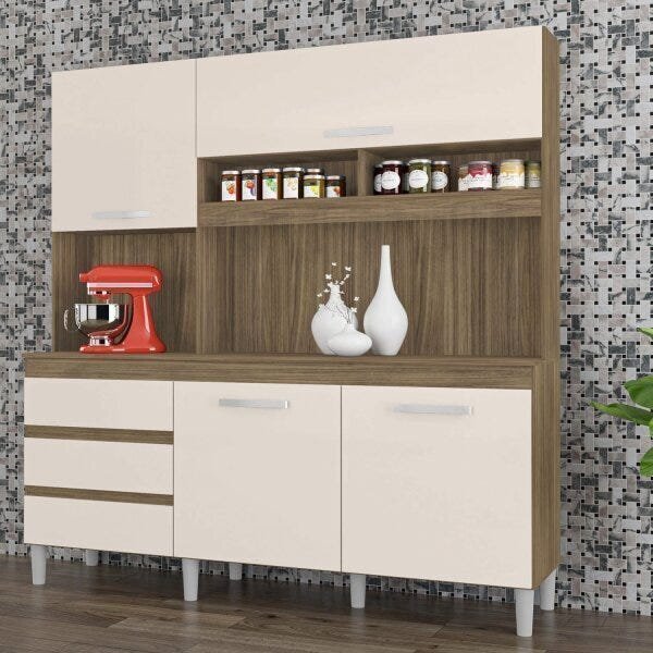 Cozinha Compacta 4 Portas Florença Ii Incorplac Teka/champanhe